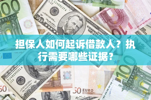 武汉担保人如何起诉借款人？执行需要哪些证据？