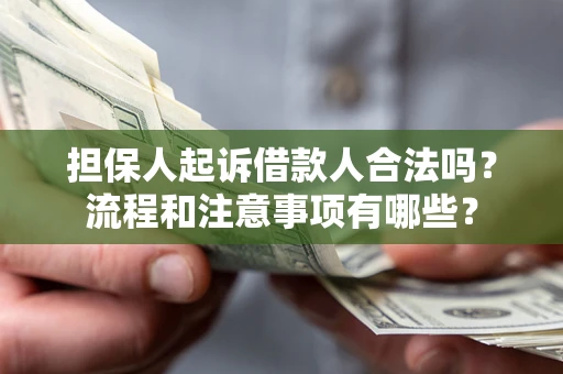 武汉担保人起诉借款人合法吗？流程和注意事项有哪些？