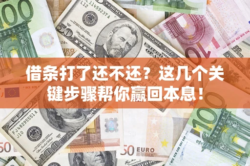 武汉借条打了还不还？这几个关键步骤帮你赢回本息！