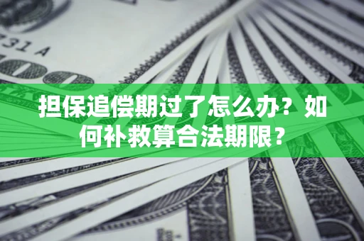 武汉担保追偿期过了怎么办？如何补救算合法期限？