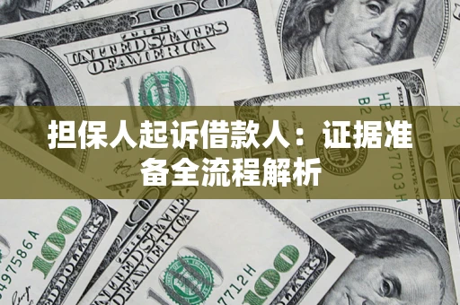 武汉担保人起诉借款人：证据准备全流程解析