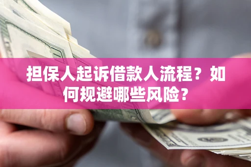 武汉担保人起诉借款人流程？如何规避哪些风险？